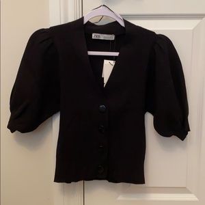 Zara puff sleeve knit